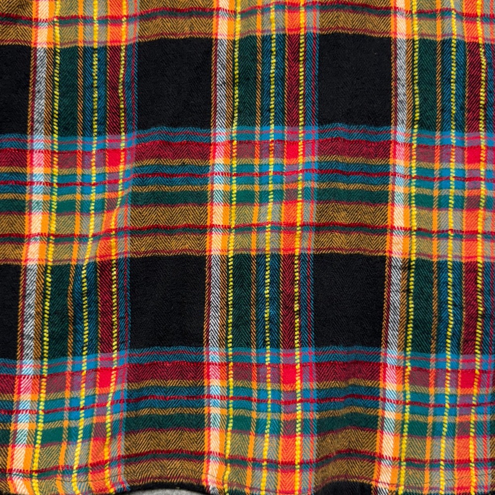 Natural Life Flannel Shirt Sz L Black Multicolor Button Up Long Sleeve Outdoors - Picture 5 of 12